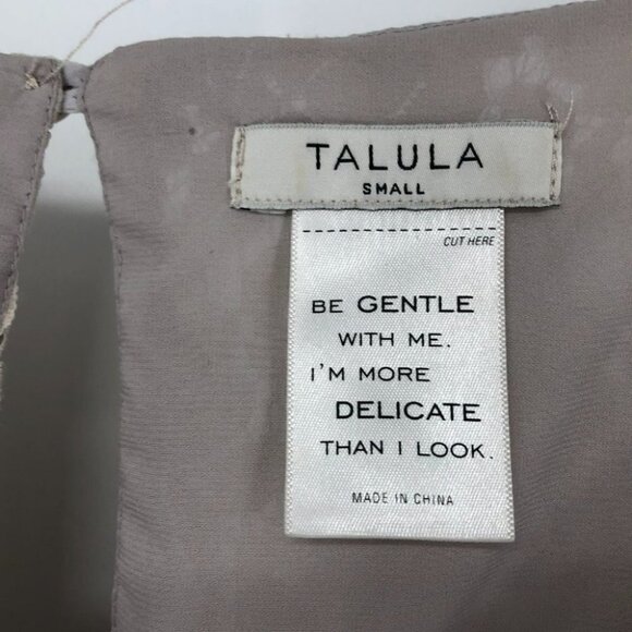 Talula  Creme taupe lace scoop neck mini dress/tunic blouse small - Picture 14 of 14